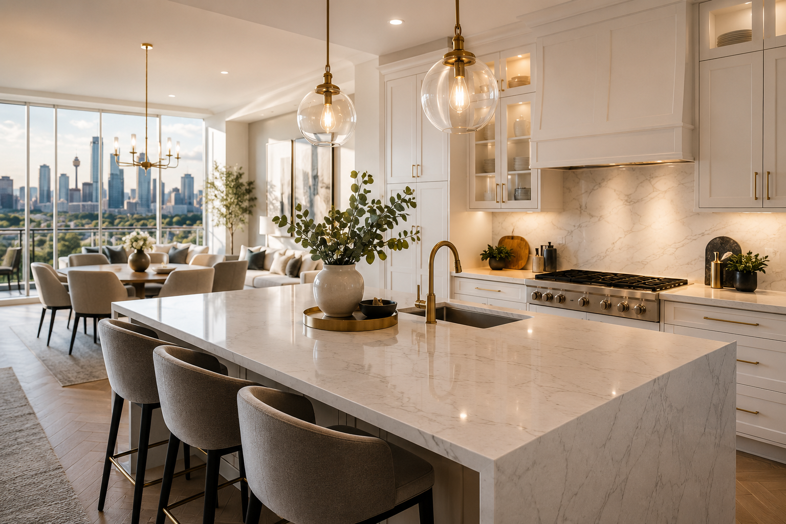 Professionally prepared luxury Calgary kitchen represented by Stonebrook Property Group